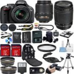 Nikon D5200 DSLR Camera Bundle with Lens, Filter & Accessories (16 Items) – International Version