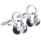 Music Fans Gift Interesting Headphone Modelling Shape Cufflinks Men’s French Classic Shirt Copper Cuff Reviews