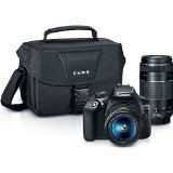 Canon EOS Rebel T6 Digital SLR Camera Kit with EF-S 18-55mm and EF 75-300mm Zoom Lenses (Black)