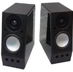 TINY HI-FI Audiophile Speakers – TOO Slim+ 2-Way Bi-Amplified in Black-Granite